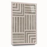 Mid Century Modern Geometric Abstract Art - Minimalist Retro Striped Decor