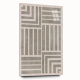 Mid Century Modern Geometric Abstract Art - Minimalist Retro Striped Decor