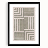 Mid Century Modern Geometric Abstract Art - Minimalist Retro Striped Decor