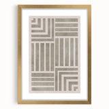 Mid Century Modern Geometric Abstract Art - Minimalist Retro Striped Decor