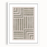 Mid Century Modern Geometric Abstract Art - Minimalist Retro Striped Decor