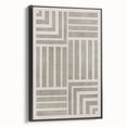 Mid Century Modern Geometric Abstract Art - Minimalist Retro Striped Decor