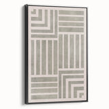 Mid Century Modern Geometric Abstract Art - Minimalist Retro Striped Decor