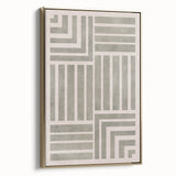 Mid Century Modern Geometric Abstract Art - Minimalist Retro Striped Decor