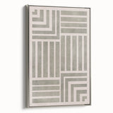 Mid Century Modern Geometric Abstract Art - Minimalist Retro Striped Decor