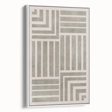 Mid Century Modern Geometric Abstract Art - Minimalist Retro Striped Decor