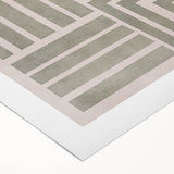 Mid Century Modern Geometric Abstract Art - Minimalist Retro Striped Decor