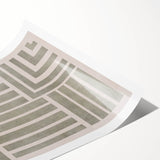 Mid Century Modern Geometric Abstract Art - Minimalist Retro Striped Decor