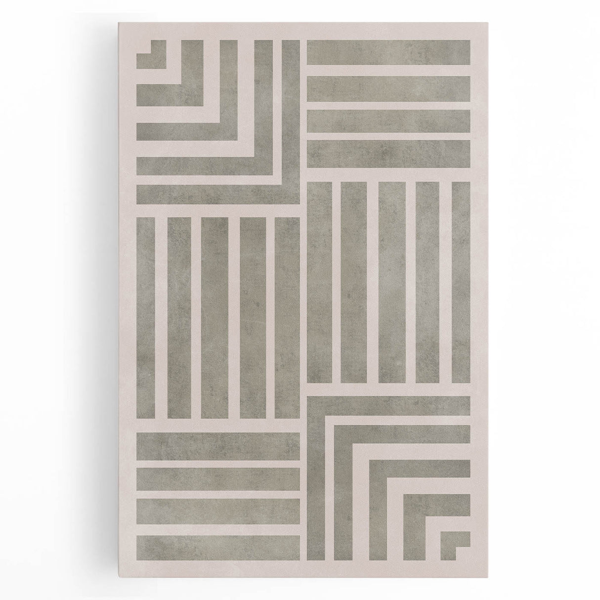 Mid Century Modern Geometric Abstract Art - Minimalist Retro Striped Decor