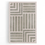 Mid Century Modern Geometric Abstract Art - Minimalist Retro Striped Decor