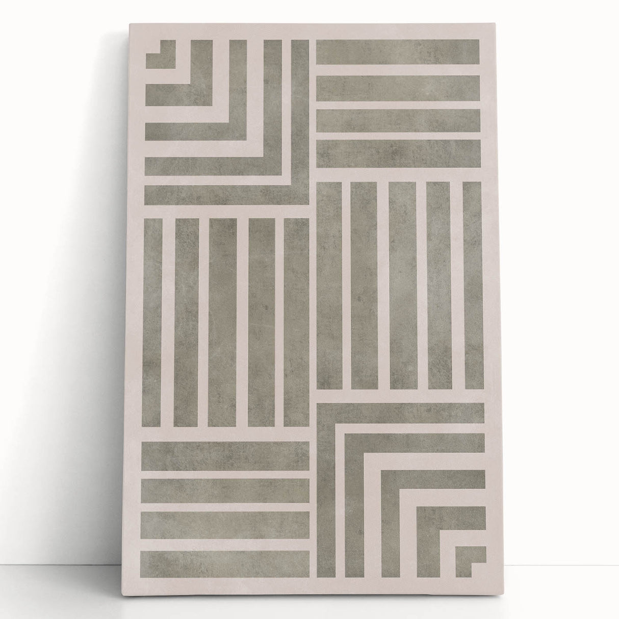 Mid Century Modern Geometric Abstract Art - Minimalist Retro Striped Decor