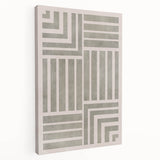 Mid Century Modern Geometric Abstract Art - Minimalist Retro Striped Decor