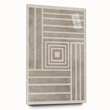 Mid Century Modern Geometric Striped Art - Minimalist Abstract Wall Decor