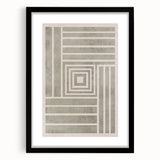 Mid Century Modern Geometric Striped Art - Minimalist Abstract Wall Decor