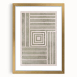 Mid Century Modern Geometric Striped Art - Minimalist Abstract Wall Decor