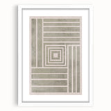 Mid Century Modern Geometric Striped Art - Minimalist Abstract Wall Decor
