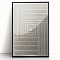 Mid Century Modern Geometric Striped Art - Minimalist Abstract Wall Decor