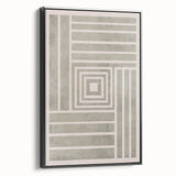 Mid Century Modern Geometric Striped Art - Minimalist Abstract Wall Decor