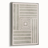 Mid Century Modern Geometric Striped Art - Minimalist Abstract Wall Decor
