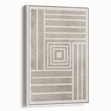 Mid Century Modern Geometric Striped Art - Minimalist Abstract Wall Decor