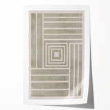Mid Century Modern Geometric Striped Art - Minimalist Abstract Wall Decor