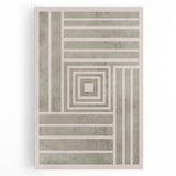 Mid Century Modern Geometric Striped Art - Minimalist Abstract Wall Decor