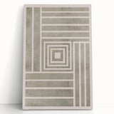 Mid Century Modern Geometric Striped Art - Minimalist Abstract Wall Decor