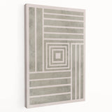 Mid Century Modern Geometric Striped Art - Minimalist Abstract Wall Decor