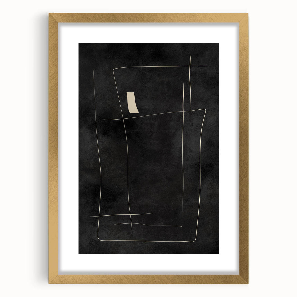 Mid Century Modern Minimalist Line Art - Geometric Abstract Wall Decor