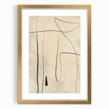 Mid Century Modern Abstract Line Art - Minimalist Geometric Wall Decor