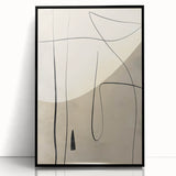 Mid Century Modern Abstract Line Art - Minimalist Geometric Wall Decor