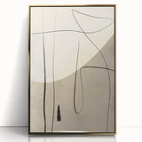 Mid Century Modern Abstract Line Art - Minimalist Geometric Wall Decor