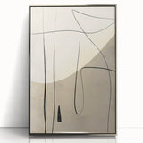 Mid Century Modern Abstract Line Art - Minimalist Geometric Wall Decor