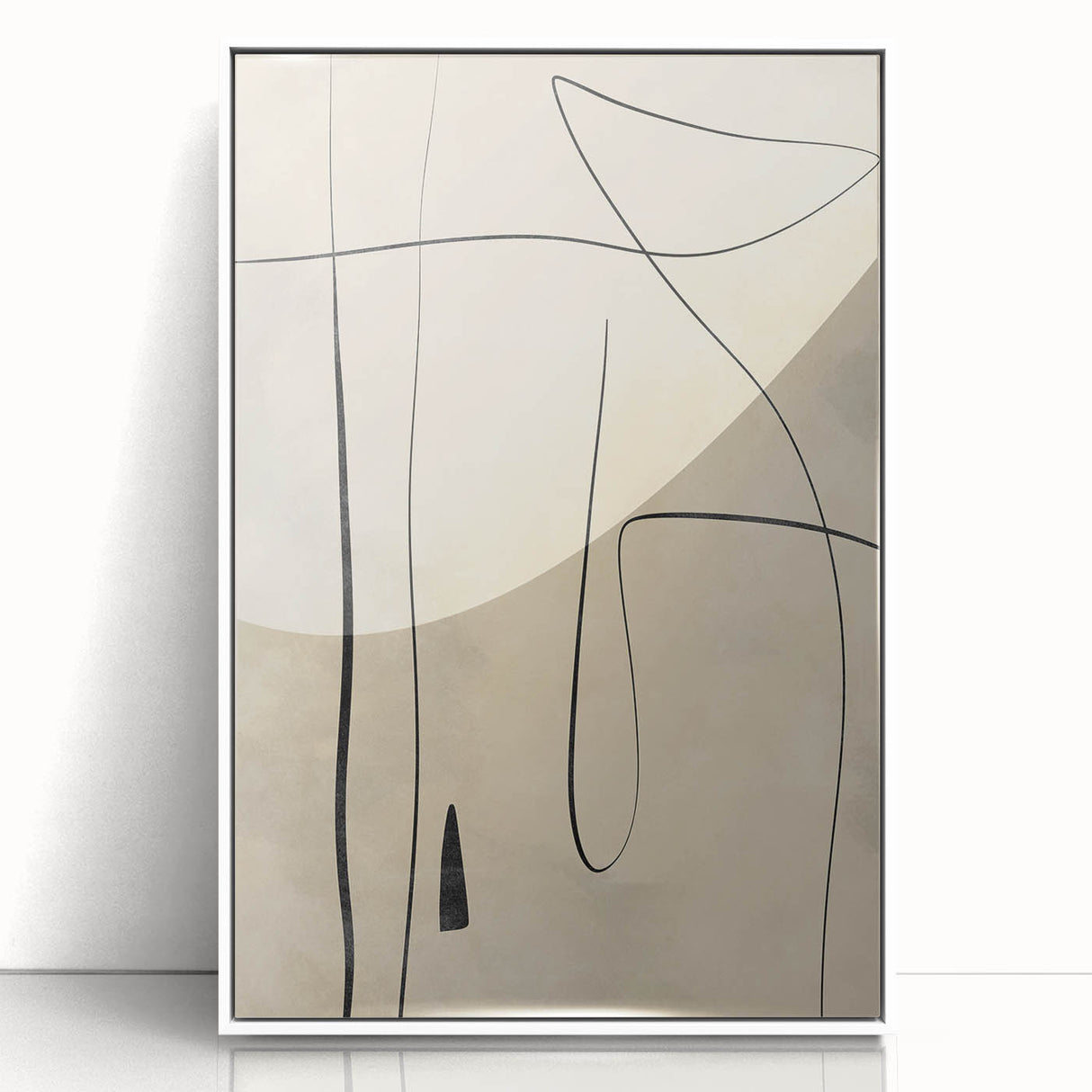 Mid Century Modern Abstract Line Art - Minimalist Geometric Wall Decor