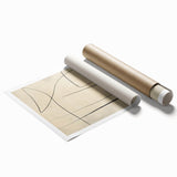 Mid Century Modern Abstract Line Art - Minimalist Geometric Wall Decor