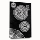 Mid Century Modern Art | Black and White Geometric Wall Decor | Retro Print