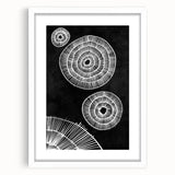 Mid Century Modern Art | Black and White Geometric Wall Decor | Retro Print