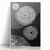 Mid Century Modern Art | Black and White Geometric Wall Decor | Retro Print
