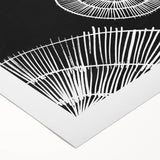 Mid Century Modern Art | Black and White Geometric Wall Decor | Retro Print