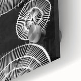 Mid Century Modern Art | Bold Geometric Wall Decor | Retro Black & White