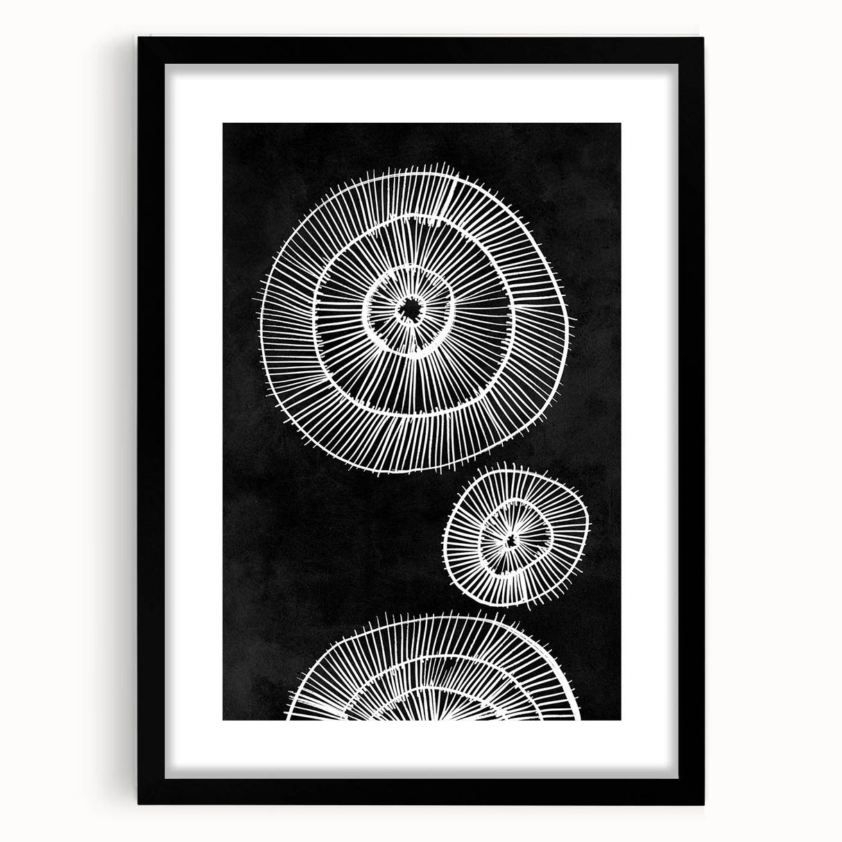 Mid Century Modern Art | Bold Geometric Wall Decor | Retro Black & White