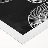 Mid Century Modern Art | Bold Geometric Wall Decor | Retro Black & White