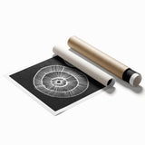 Mid Century Modern Art | Bold Geometric Wall Decor | Retro Black & White