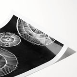 Mid Century Modern Art | Bold Geometric Wall Decor | Retro Black & White