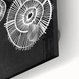 Mid Century Modern Art | Black and White Geometric Wall Decor | Retro Design