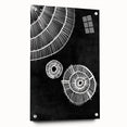 Mid Century Modern Art | Black and White Geometric Wall Decor | Retro Design