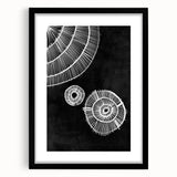 Mid Century Modern Art | Black and White Geometric Wall Decor | Retro Design