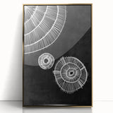 Mid Century Modern Art | Black and White Geometric Wall Decor | Retro Design