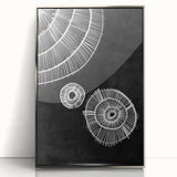 Mid Century Modern Art | Black and White Geometric Wall Decor | Retro Design