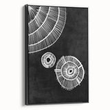 Mid Century Modern Art | Black and White Geometric Wall Decor | Retro Design